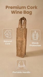 rpet eco more recycled cork wine bag