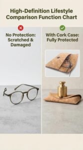 Eco More Recycled Cork Glasses Pouch rpet eco more recycled cork glasses pouch