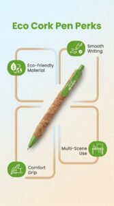 Eco More Recycled Cork Ball Pen rpet eco more recycled cork card holder (复制)
