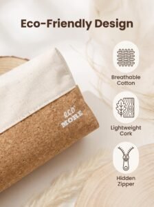 Eco More Cork & Cotton Two Tone Pencil Bag rpet eco more make up bag (cork & cotton) (复制)