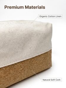 Eco More Cork & Cotton Two Tone Pencil Bag rpet eco more make up bag (cork & cotton) (复制)