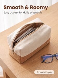 Eco More Cork & Cotton Two Tone Pencil Bag rpet eco more make up bag (cork & cotton) (复制)
