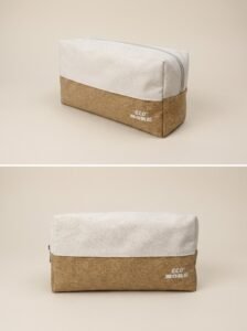 Eco More Cork & Cotton Two Tone Pencil Bag rpet eco more make up bag (cork & cotton) (复制)