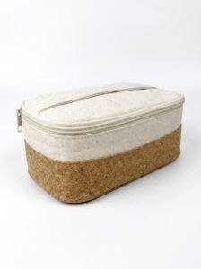 Eco More Cork & Cotton Two Tone Cosmetic Bag rpet eco more make up bag (cork & cotton)