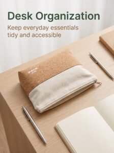 Eco More Cork & Cotton Two Tone Make Up Bag rpet eco more make up bag (cork & cotton)