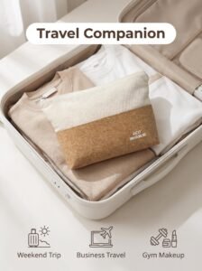 Eco More Cork & Cotton Two Tone Make Up Bag rpet eco more make up bag (cork & cotton)