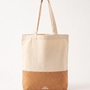 rpet eco more drawstring pouch (cork & cotton)