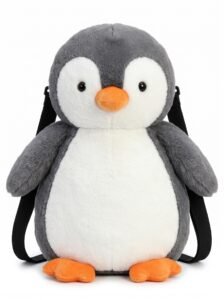 rpet eco penguin plush backpack