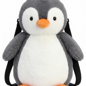 rpet eco penguin plush backpack