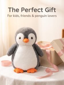 rpet eco penguin plush backpack