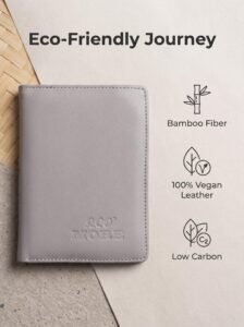 eco more bamboo fiber passport holder