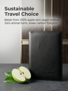 eco more apple skin passport holder