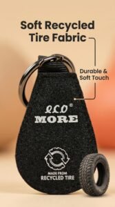 rpet eco more recycled tire key chain