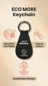 rpet eco more recycled tire key chain