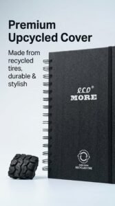 eco more recycled tire notebook