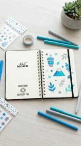 eco more recycled tire notebook