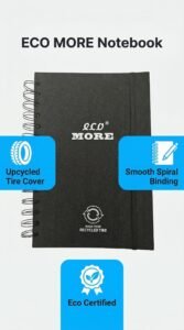 eco more recycled tire notebook