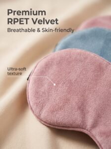 RPET Eco Travel Velvet Sleep Eye Mask rpet eco travel u shaped neck pillow