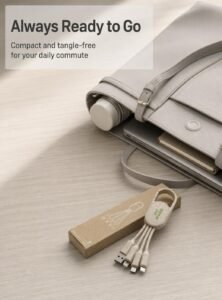 eco more natural wheat straw 4 in 1 multi charging cable