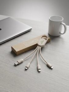 eco more natural wheat straw 4 in 1 multi charging cable