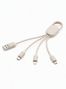 eco more natural wheat straw 4 in 1 multi charging cable
