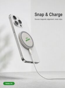 eco more natural wheat straw magnetic wireless charger