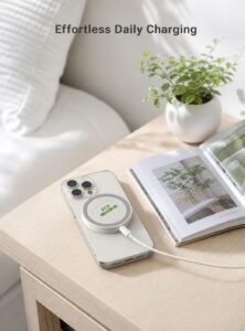 eco more natural wheat straw magnetic wireless charger