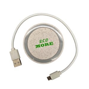 eco more natural wheat straw magnetic wireless charger