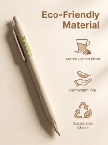 eco more recycled coffee grounds ball pen