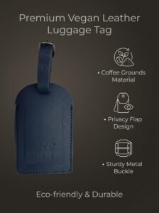 eco more coffee grounds luggage tag