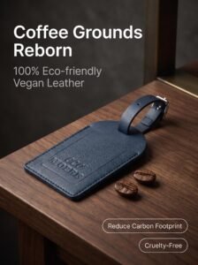 eco more coffee grounds luggage tag